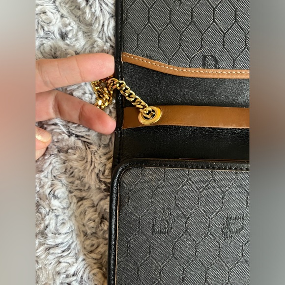 CHRISTIAN DIOR Vintage Monogram Crossbody Purse Signature Shoulder Bag Clutch CD - Picture 9 of 15